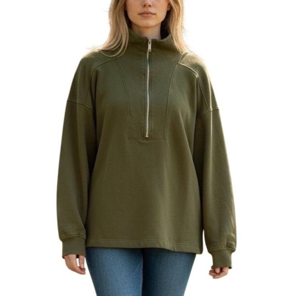 Old Navy Olive Green Quarter Zip Size Large